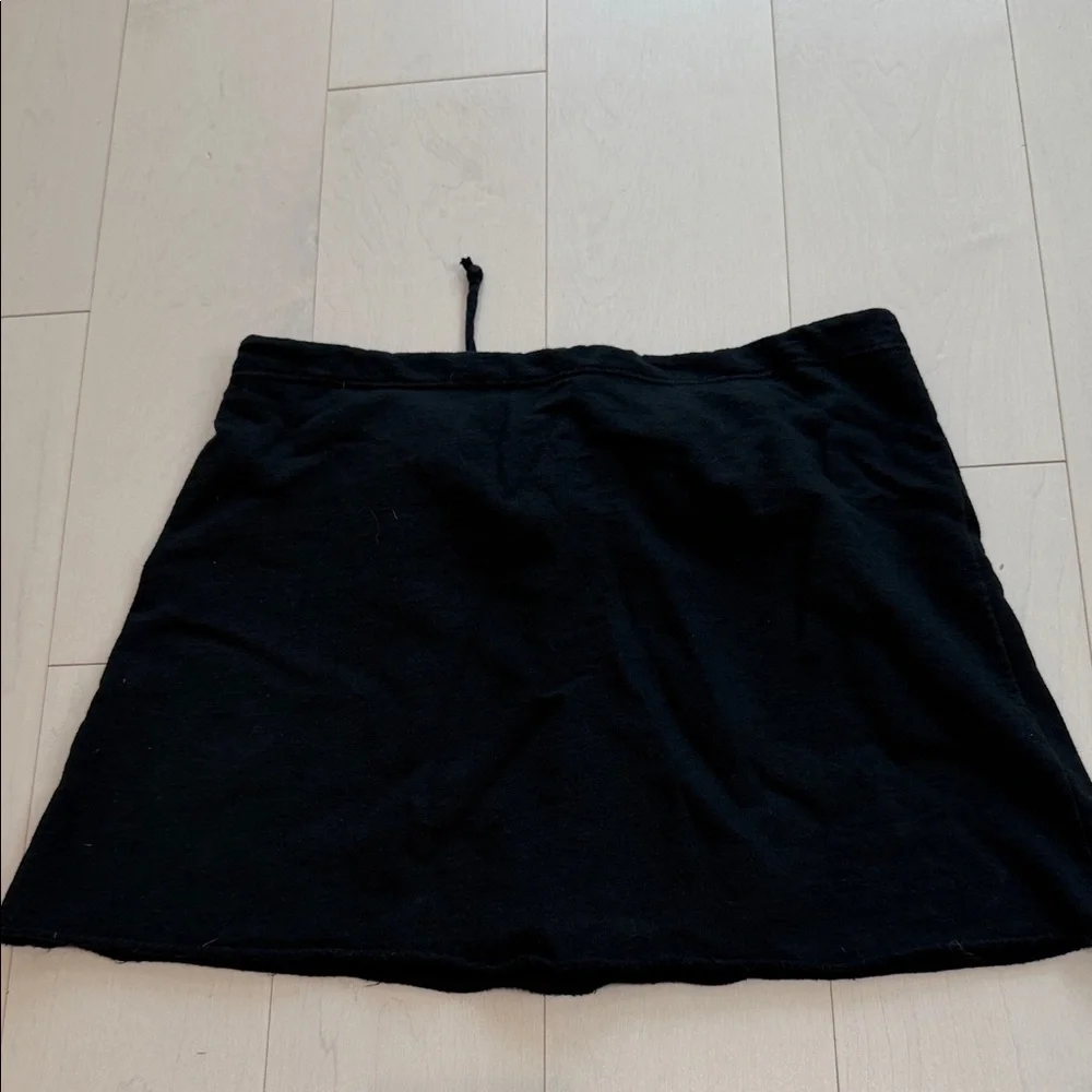NWOT American Apparel Classic Black Drawstring Skirt